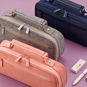 Estojo Liso Com 2 Divisórias e Alça